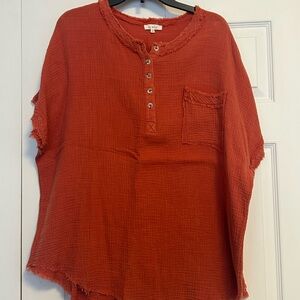 LA MIEL Rust Button Down Shirt